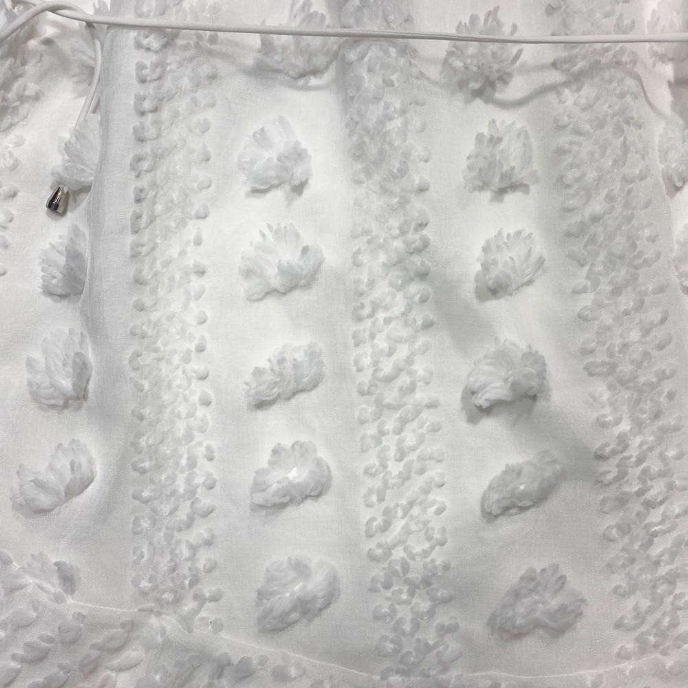 Indikah By Angel Biba White Fairy/Cottage Core Ruffle Chiffon Dress NWT Size M - Picture 9 of 15